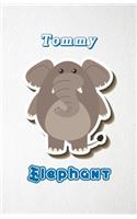 Tommy Elephant A5 Lined Notebook 110 Pages