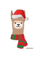 Christmas Notebook: Llama Fan Holiday Notepad With Lined College Ruled Paper For Taking Notes. Xmas Journal Diary 7.5 x 9.25 Inch Soft Cover For Home, Work Or School.