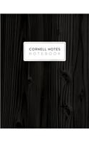 Cornell Notes Notebook: Cornell Style Paper College Ruled Journal Rustic Black Wood