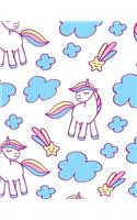 Unicorn and Clouds Lined Notebook