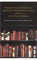 Studies in Late Medieval and Early Renaissance Texts in Honour of John Scattergood