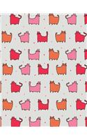 My Big Fat Bullet Journal for Cat Lovers Funny Cat Pattern Sunset Strip: Jumbo Sized Graph Design Bullet Notebook Journal - 300 Plus Numbered Pages with 300 Graph Style Grid Pages, 6 Index Pages and 2 Key Pages in Large 8