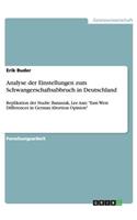 Analyse der Einstellungen zum Schwangerschaftsabbruch in Deutschland
