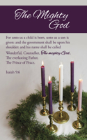 Advent Bulletin: The Mighty God (Package of 100)