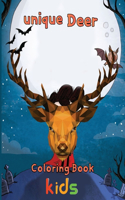 Unique Deer Coloring book kids: 8.5''x11''/ Deer Coloring Book