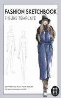 Female Fashion Sketchbook Figure Template: This professional Fashion Illustration Sketchbook contains 230 female fashion figure templates. All fashion croquis templates are used by our Design
