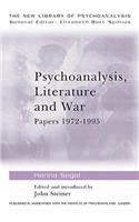 Psychoanalysis, Literature and War