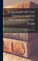 History of the French Labor Movement (1910-1928)