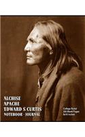 Alchise, Apache - Edward S Curtis - Notebook - Journal: College Ruled - 200 Blank Pages - 8x10 Inches