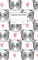 Handwriting Practice Sheets: Cute Blank Lined Paper Notebook for Writing Exercise and Cursive Worksheets - Perfect Workbook for Preschool, Kindergarten, 1st, 2nd, 3rd and 4th Gr