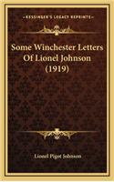 Some Winchester Letters of Lionel Johnson (1919)