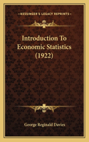 Introduction To Economic Statistics (1922)