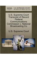 U.S. Supreme Court Transcript of Record Federal Communications Commission V. National Broadcasting Co