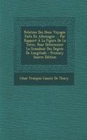 Relation Des Deux Voyages Faits En Allemagne ... Par Rapport a la Figure de La Terre, Pour Determiner La Grandeur Des Degres de Longitude - Primary Source Edition