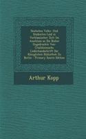 Deutsches Volks- Und Studenten-Lied in Vorklassischer Zeit