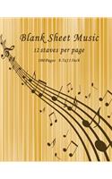 Blank Sheet Music 12 Staves Per Page 100 Pages 8.5x11 Inch