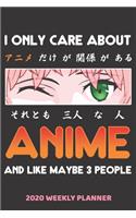 2020 Anime Weekly Planner dated with to do notes
