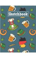 Sketchbook: 8.5 x 11 Notebook for Creative Drawing and Sketching Activities with Germany Themed Cover Design