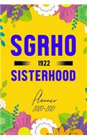 SGRHO 1922 SISTERHOOD PLANNER 2020-2021 January 2020 to December 2021 Weekly Organizer Logbook - SGRHO Paraphernalia Gift