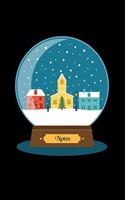 Notes: Lined journal with snowglobe image on the cover, cute gift for friends and family