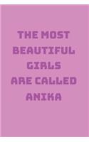 Anika Girl Woman Notebook: Graph Paper Journal 6x9 - 120 Pages