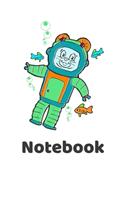 Notebook: Diving Cat Dotted Line White Notebook / Journal Gift (6 x 9 - 120 pages)