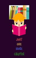 Just One More Chapter: Reading Log Journal 8 x 10 inches 100 pages Cute Girls Dark Purple Books shelf (Best gift for Book Lovers)