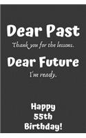 Dear Past Thank you for the lessons. Dear Future I'm ready. Happy 55th Birthday!