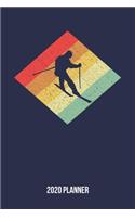 2020 Planner: Retro Vintage 80s Ski Weekly & Monthly Planner 2020 - 52 Week Calendar 6 x 9 Organizer - Gift for Skiers And Downhill Skiers