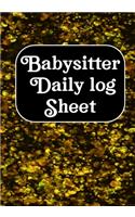 Babysitter Daily Log Sheet