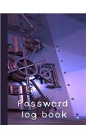 Password log book: Large 8 x 11.5" Modern lock organiser for all your usernames, login details, website addresses, passwords