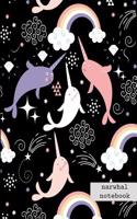 Narwhal Notebook: Cute Narwhals Wide Ruled Composition Black Note Book for Kids. Lined Paper Journal Diary, Stylish 6 X 9 Inch Soft Cover, for Home or Elementary Scho