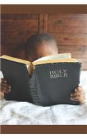 Child Reading Scripture: 6x9 Inch Matte Softcover Journal with 150 Blank Lined Pages