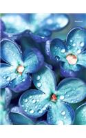 Notebook: Wide-Ruled, Blank Notebook, 110 Pages, (8.5 X 11 Inches), Large, Glossy Cover, Flower Design Covers Entire Front and Back Side