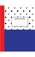 Big Polka Dot and Blue Vivid Background - Graph Paper Notebook