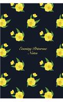 Evening Primrose Notes: 6"x9" Unruled Blank Notebook Watercolor Texture Design Botanic Garden Flower Pattern Cover. Matte Softcover Note Book Journal