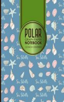 Polar Graph Paper Notebook: 1/2 Inch Centered: Polar Coordinates, Polar Sketchbook, Cute Sea Shells Cover, 8.5" x 11", 100 pages