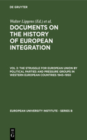 Struggle for European Union by Political Parties and Pressure Groups in Western European Countries 1945-1950