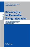 Data Analytics for Renewable Energy Integration