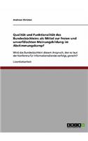 Qualität und Funktionalität des Bundesbüchleins als Mittel zur freien und unverfälschten Meinungsbildung im Abstimmungskampf