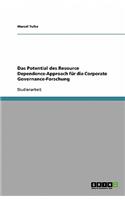 Das Potential Des Resource Dependence-Approach FÃ¼r Die Corporate Governance-Forschung