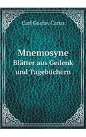 Mnemosyne Blätter aus Gedenk und Tagebüchern: (German)