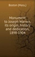 Monument to Joseph Warren, its origin, history and dedication, 1898-1904