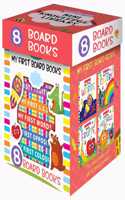 Mini Knowledge Library: Colouring Books for Kids (Set of 8 Books) - Gift to children for painting, drawing and coloring | ABC, 123, Shapes, Opposites, First Words, Colours, Fruits, Vegetables | Fun Learning for Toddlers