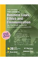 FIRST LESSONS IN Business Laws, Ethics & Communication (updated till Dec 2016)