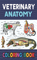 Veterinary Anatomy Coloring Book: Fun and Easy Veterinary Anatomy Coloring Book for Kids. Handbook of Veterinary Anesthesia. Dog Cat Horse Frog Bird Anatomy Coloring book. Vet tech c