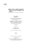 Employer access to criminal background checks