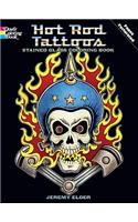Hot Rod Tattoos Stained Glass Coloring Book