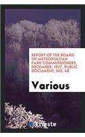 Report of the Board of Metropolitan Park Commissioners, December, 1917, Public Document, No. 48