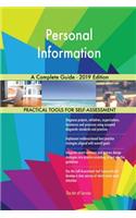 Personal Information A Complete Guide - 2019 Edition